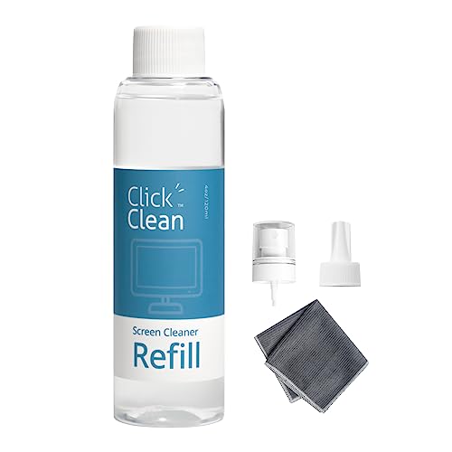 CLICK CLEAN Screen Cleaner Kit with 4 oz Refill, Cloth, Funnel & Sprayer - size: 1 Screen Cleaner Refill Kit