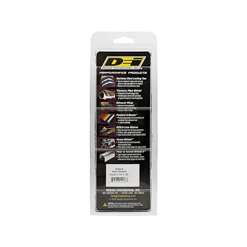 Design Engineering Heat Sheath Gold – 2-1/4" I.D. x 36" - size: 2-1/4" I.D. x 36"