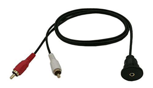 3 Feet 3.5MM AUX RCA Panel Mount Cable, Dual RCA Male to 3.5mm Female Extension, Flush, Dash, Panel Mount for Car, Boat, Motorcycle (1M, 2RCA to 3.5mm) - color: 1M, 2RCA to 3.5mm