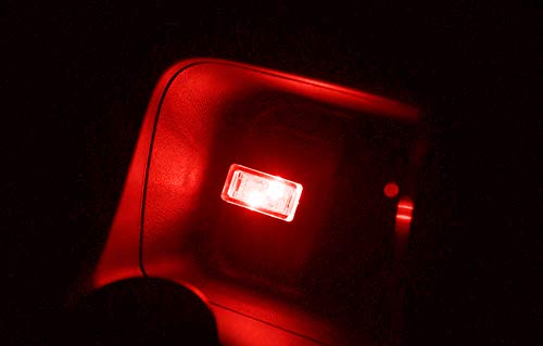 iJDMTOY USB Mini LED Car Interior Ambient Atmosphere Accent Lighting Kit - color: Red