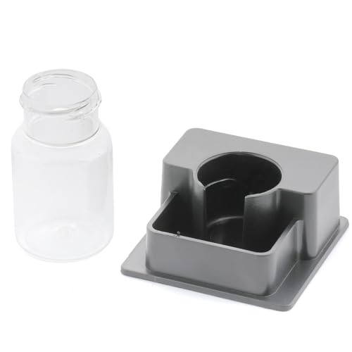 1 Pack Small Reptile Water Bowl Automatic Water Dispenser for Reptile Gecko Lizard Terrarium Bowl Feeder (Black)