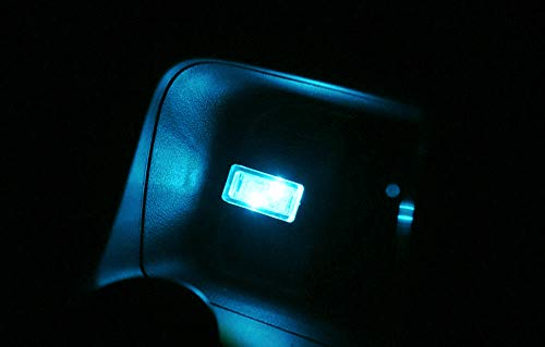 iJDMTOY USB Mini LED Car Interior Ambient Atmosphere Accent Lighting Kit - color: Ice Blue