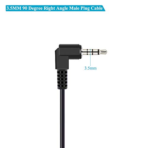 Fancasee 2-Pack 3.5mm 1/8" to Speaker Wire TRRS Stereo Right Angle Male Plug to Bare Wire Pigtail 3.5mm Jack Connector Adapter Repair Audio Cable for Microphone Headphone Headset Earphone Speaker