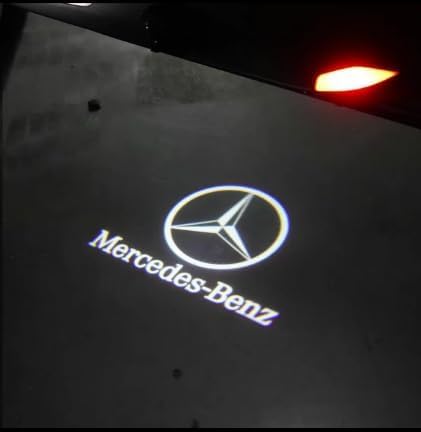 2Pcs Never Fade Car Door Lights Logo Projector Compatible with Mercedes Benz A B C E M GL GLA GLC GLE Class Accessories - color: YBD-001