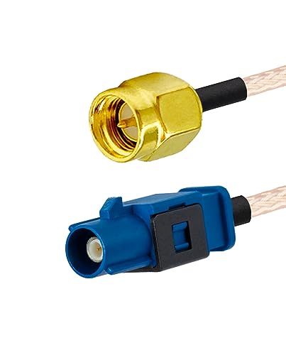 SMA Male to Fakra C Male Blue Pigtail Cable RG316 6in/15cm Fakra C Plug to SMA Plug GPS Antenna Extension Cable for Vehicle GPS Navigation Car Radio Stereo - size: 6in/15cm