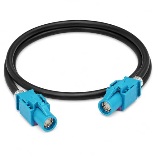 FAKRA Z Female to Female Extension Cable 4 Core HSD LVDS 535 High Speed Data Wire - Universal Car Camera Video Lead for Various car Models - RGB Signal Transmission Adapter (6.5 Ft) - size: 6.5 Ft