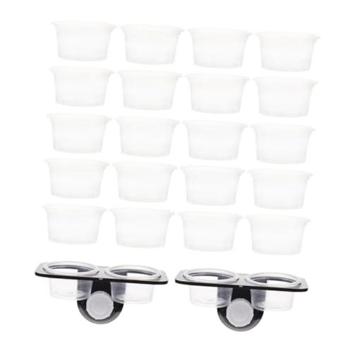 TOYANDONA 1Set Reptile Feeding Ledge with Suction Cup Detachable Food Basin Water Feeder Reptile Tank Supplies for Gecko Lizard Frog