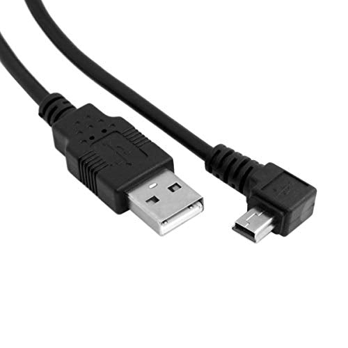 chenyang Mini USB Cable USB 2.0 Male to Mini USB 5 Pin Male 90 Degree Left Angled Charging Data Transfer Extension Cable 0.5M - color: Left Angled, size: 0.5M