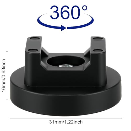 Yookeer 15 Pcs Magnetic Zip Tie Mount Cable Clips Black, 31 mm - size: 31 mm
