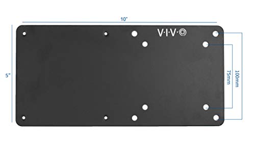 VIVO Steel Arm Bracket Holder for Intel NUC, Back of Monitor VESA Metal Plate Mount Extension, Black, MOUNT-VESA01
