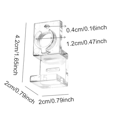 30Pcs Fish Tank Glass Lid Clips Clamps Aquarium Lid Support Fish Tank Supply Water Pipe Fixing Clamps Fish Tank Cover Holder, for 15mm