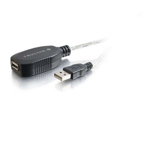 39000 USB Data Transfer Cable - 39.37 ft - Extension Cable - White - color: White, size: 39.4 Feet, style: USB A Male to A Female