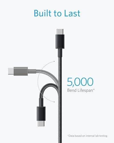 Anker USB C to USB C Cable, 60W Fast Charging Cable (2-Pack, 3.3 ft, Black) - color: Black, size: 3.3FT*2