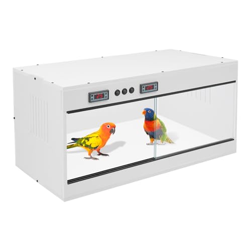 31.5*15.8*15.8 inches PVC Reptile Tank, Reptile Terrarium for Ball Python Bearded Dragon Snake Gecko, Reptile Terrarium Lounge Habitat with Glass Sliding Door & Top Screen Ventilation (White) - color: White