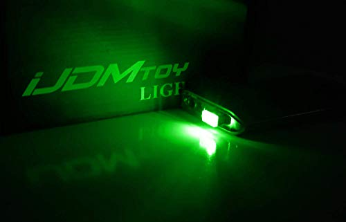 iJDMTOY USB Mini LED Car Interior Ambient Atmosphere Accent Lighting Kit - color: Green