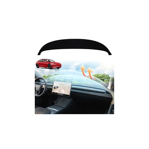 Cartist Dash Cover for 2024-2026 Tesla Model 3 Highland Black Dashboard Mat - color: 24+Model 3 Highland(Black)