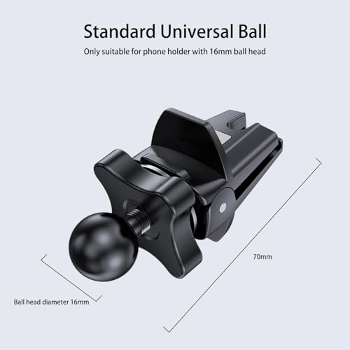 OHLPRO 2Pack Car Air Vent Clip Replacement, [Stable & Anti-Shake] Phone Mount Base with 16mm Ball Head, Heavy Duty Air Vent Holder Compatible with iPhone, Samsung & Most Car Phone Cradles