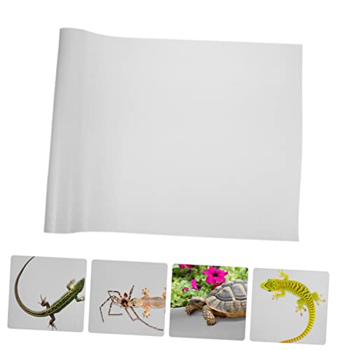 POPETPOP Crawling Carpet Reptile Accessories Snake Terrarium Mat for Bearded Dragon - color: White