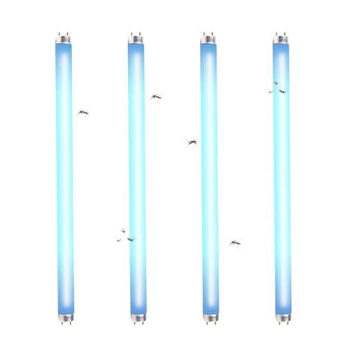 4 Pcs 15W 18 Inch Replacement UV Bulb F15T8/BL UVA 365nm Fluorescent Light Bulbs for 30W Indoor Bug Zapper, F15T8 Black Light Bulbs for Indoor Outdoor Mosquito & Flying Insect Zapper Lamp - size: 15W BZL-4P