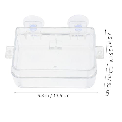 Amosfun Anti-Escape Reptile Feeding Bowl with Suction Cups, Large Food and Water Dish for Lizards, Geckos, Bearded Dragons – 2pcs Reptile Pet Feeders for Terrarium Use