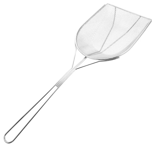 Abaodam Reptile Sand Shovel Stainless Steel Sifter with Fine Mesh for Terrarium Substrate Cleaning and Waste Removal, Sturdy Sand Scoop for Tortoise, Lizard, Gecko, and Snake Habitat