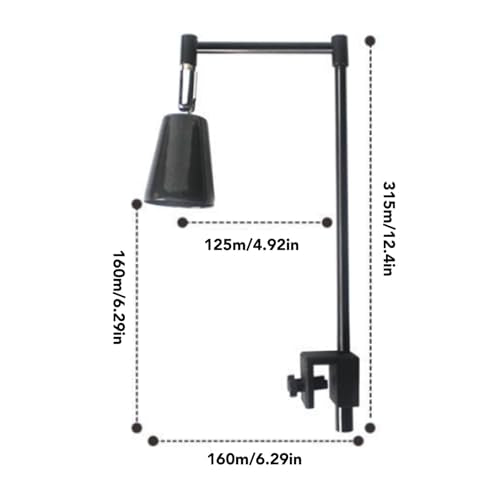 Reptile Lamp Light Stand, Adjustable Height Multi Angle Rotation Reptile Lamp Stand Strong Fixing Easy to Assemble Stable for Lizards for Brooder Boxes (US Plug 110V)