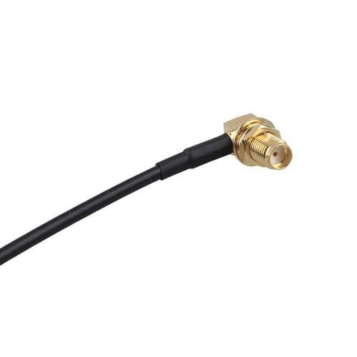 SMA Male to SMA Female Right Angle Adapter Aerial Antenna Extension Cable RG174 Coaxial Cable 1M for 4G LTE Antenna WiFi Router WLAN FPV Drone Controller Ham Radio Transceivers - size: 1M