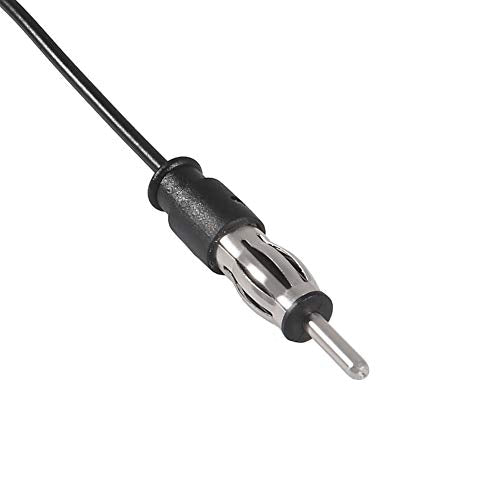 Universal Car Stereo AM FM Dipole Antenna,Hidden Adhesive Mount AM FM Radio Antenna for Vehicle Car Truck SUV Radio Stereo Head Unit Receiver Tuner,10 feet Cable DIN Plug Connector (Male)