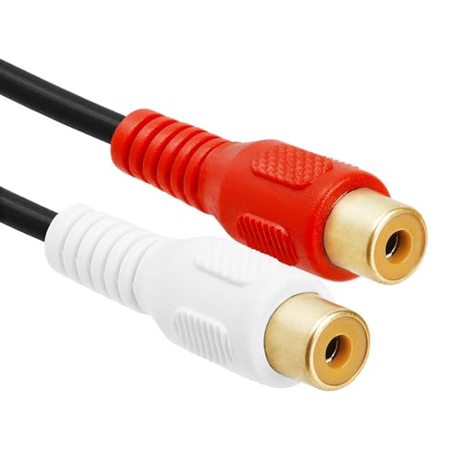 Cmple - [5 Pack 3.5mm Mini Plug to 2 RCA Jack Gold Plated Y Adapter, 3.5mm Male to 2 RCA Female Jack Stereo Audio Cable - color: 3.5mm M to 2 RCA F, size: 5 Pack