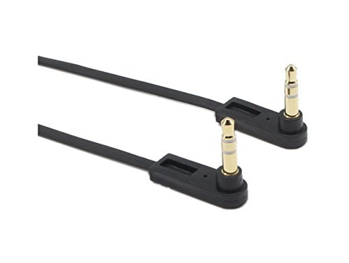 3.5mm Audio Cable, Right Angle Gold Plated 3.5mm Auxiliary Audio Stereo Male to Male Cable(0.5 Feet) - size: Compact