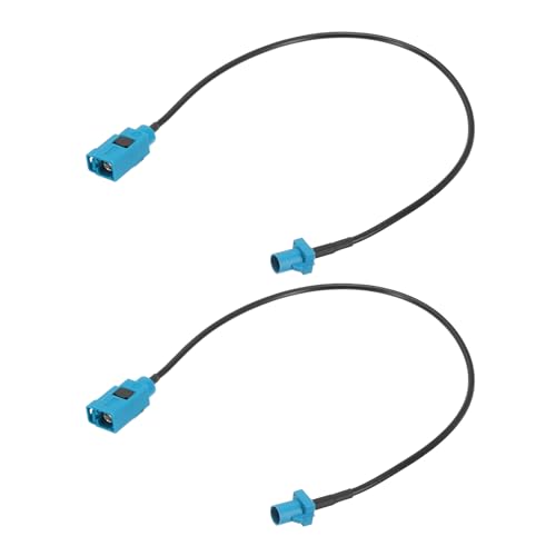 uxcell 2Pcs Antenna Extension Cable, 1ft/0.3meter Fakra-Z Male to Fakra-Z Female RF Coax Cable for Car Stereo Head Unit GPS Navigation FM AM Radio RG174 - size: 1ft/0.30m