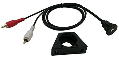 3 Feet 3.5MM AUX RCA Panel Mount Cable, Dual RCA Male to 3.5mm Female Extension, Flush, Dash, Panel Mount for Car, Boat, Motorcycle (1M, 2RCA to 3.5mm) - color: 1M, 2RCA to 3.5mm