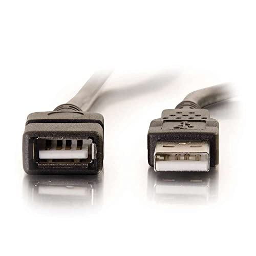 C2G 52106 USB A to A Long USB Extension Cable, 3.28 Feet (1 Meter), Black - color: Black, size: 3.3 Feet, style: USB A Male to A Female