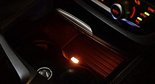iJDMTOY USB Mini LED Car Interior Ambient Atmosphere Accent Lighting Kit - color: Amber