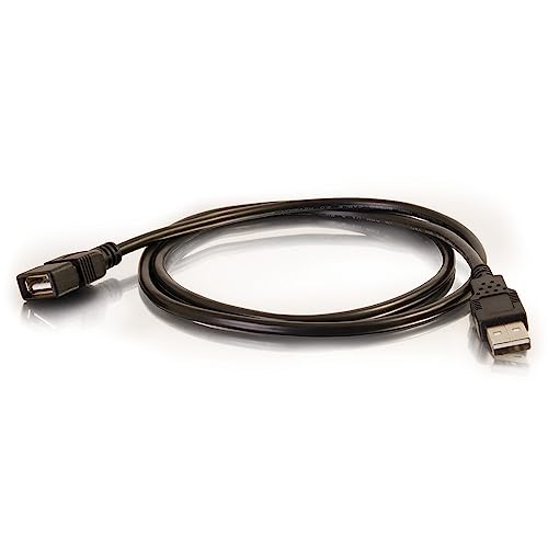 C2G 52107 USB A to A Long USB Extension Cable, 6.56 Feet (2 Meters), Black - color: Black, size: 6.6 Feet, style: USB A Male to A Female