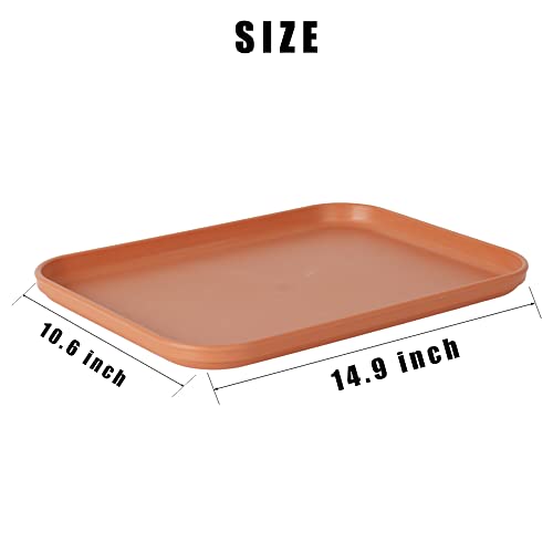 Reptile Large Water Dish, Tortoises Food Bowl - L (14.9 * 10.6 * 0.6) - size: L