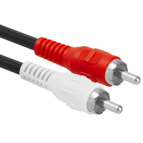 Cmple - [5 Pack 2 RCA Male to 1 RCA Female Stereo Audio Y-Cable, 2 RCA Plugs to 1 x RCA Jack Y-Adapter Subwoofer Cable - color: 1 RCA F to 2 RCA M, size: 5 Pack