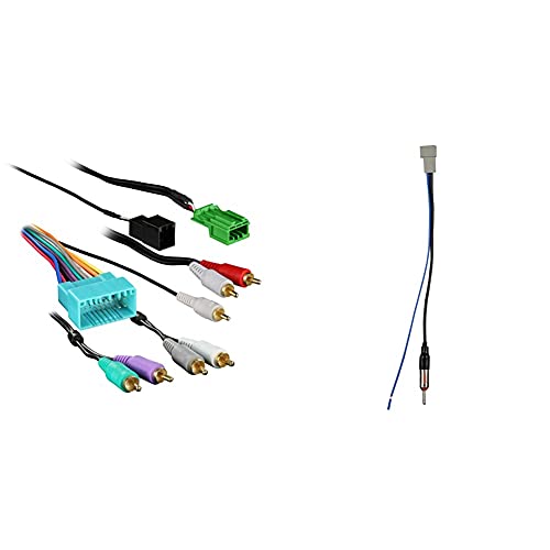 Metra 70-7863 Amplifier Retention Wire Harness for 2003-2011 Honda Element and Metra Electronics 40-HD10 Factory Antenna Cable - style: Wire Harness + Cable