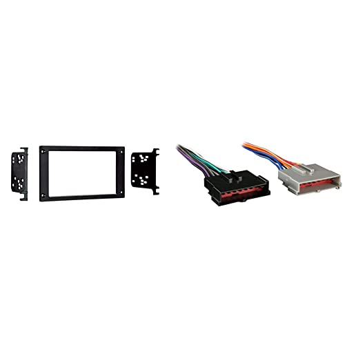 Metra 95-5025 Double DIN Installation Dash Kit for 1987-1993 Ford Mustang & 1985-2004 Ford Lincoln Mercury Non Premium Sound Wiring Harness, Standard Packaging - style: Kit + Wiring Harness