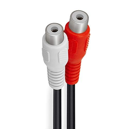 Cmple - One RCA Mono Male to Two Stereo Female Y-Cable, Plug to 2 x Jack Y-Adapter, Speaker [5 Pack] - color: 1 RCA M to 2 RCA F, size: 5 Pack
