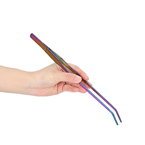 Aquarium Tweezers, Feeding Tongs 27cm Stainless Steel Long Tweezer Planted Tongs Feeding Tools Long Tweezers for Aquatic Plants, Reptile, Snakes, Lizards, Feeder (27cm