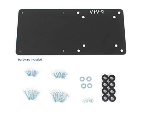 VIVO Steel Arm Bracket Holder for Intel NUC, Back of Monitor VESA Metal Plate Mount Extension, Black, MOUNT-VESA01