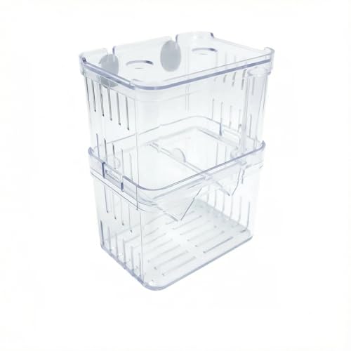 Mipukbay Aquarium Small Isolation Breeding Box, Acrylic Transparent Aquarium Breeder Box for Fish Fry Hatching, Shrimp Breeding, Betta, Guppy, Killifish, Clownfish, Suitable for Small Fish Tanks - size: Small