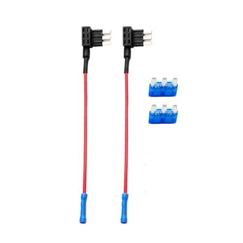 Micro 3 Pin Fuse Tap 15A Add Fuse Bulk Car Fuseadapter Dash Cams Circuit Adapter TAP and FuseHolders Set 3 Prong Mini 3 ATM Circuit Adapter Auto Accessories(2pcs) - style: 2pcs