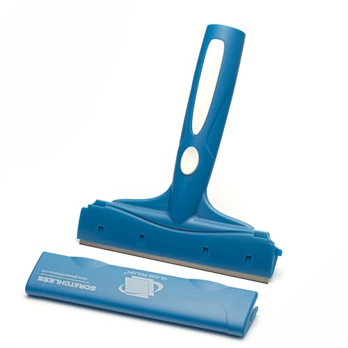 Glass Polish 6 inch (150mm) SCRATCHLESS Professional Scraper for Glass, Windows, Tiles and Any Smooth Surfaces - Comes Fitted with Stainless Steel Blade