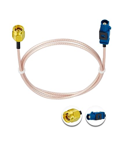 SMA Male to Fakra C Male Blue Pigtail Cable RG316 12in/30cm Fakra C Plug to SMA Plug GPS Antenna Extension Cable for Vehicle GPS Navigation Car Radio Stereo - size: 12in/30cm