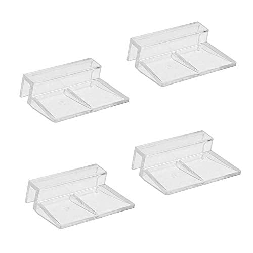 4pcs Clear Color Acrylic Aquarium Fish Tank Glass Cover Clip Support Holder (10mm) - size: 10mm