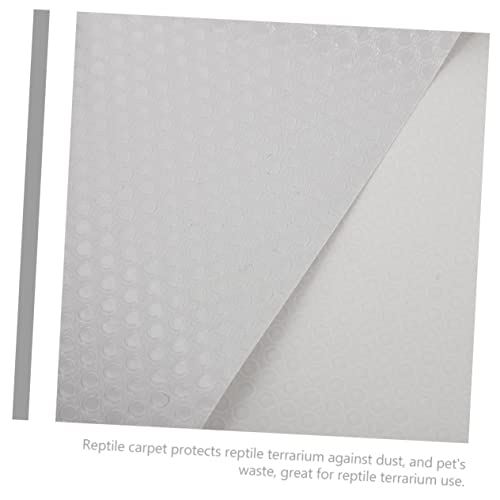 POPETPOP Crawling Carpet Reptile Accessories Snake Terrarium Mat for Bearded Dragon - color: White