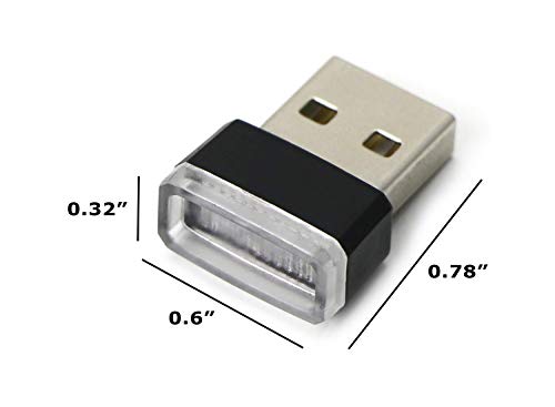 iJDMTOY USB Mini LED Car Interior Ambient Atmosphere Accent Lighting Kit - color: Amber