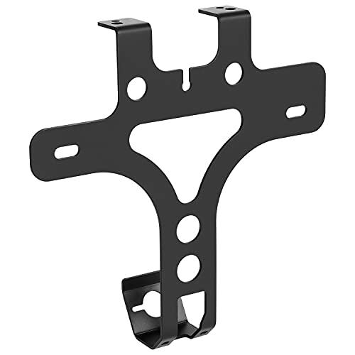 License Plate Relocation Kit Compatible with Jeep Wrangler JL JLU 2018-2024, Rear Spare Tire Mount License Plate Relocator Bracket with Plate Illuminate LED Light Wiring Harness and Connectors